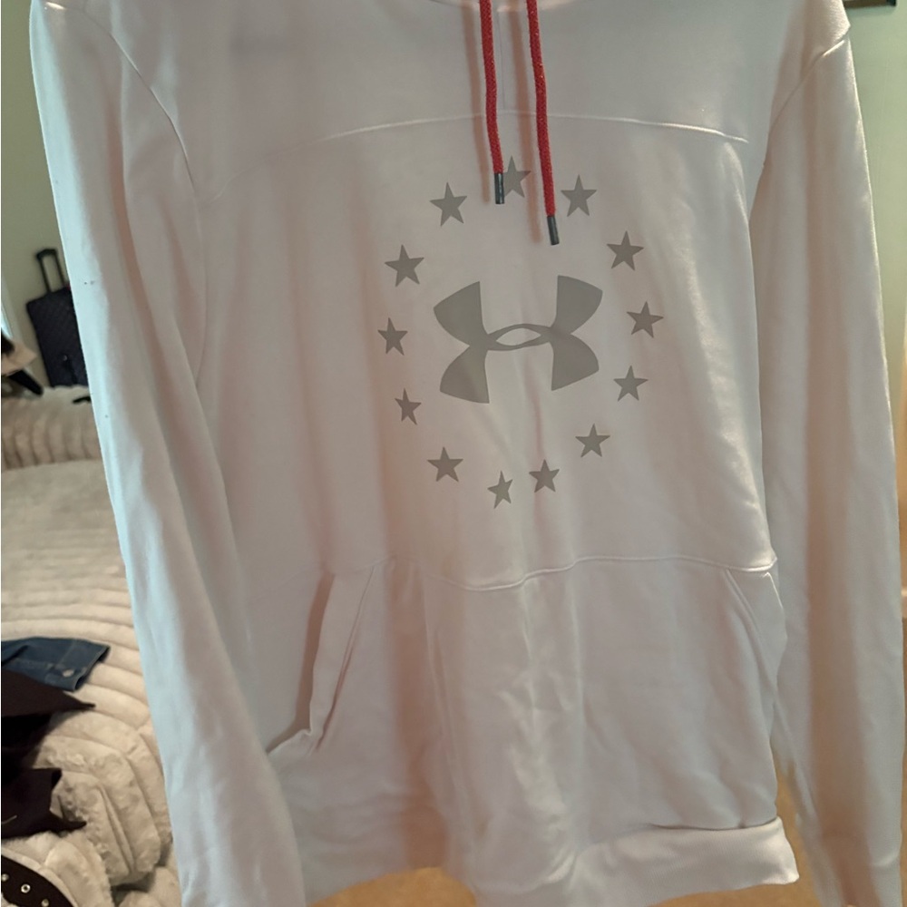 Under Armour White Hoodie with Star Design